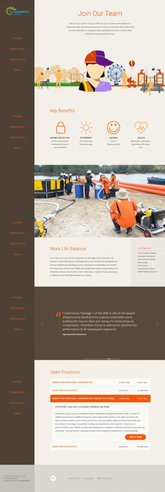 chambers-group-website-design-careers Home Page