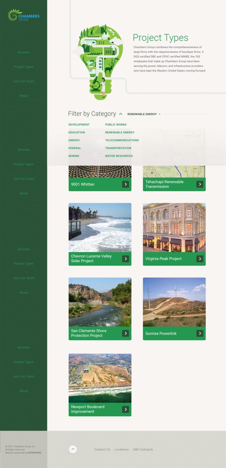 chambers-group-website-design-projects Home Page